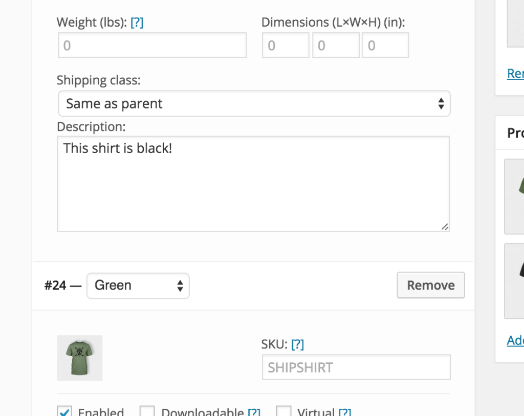 Per-Variation Description field