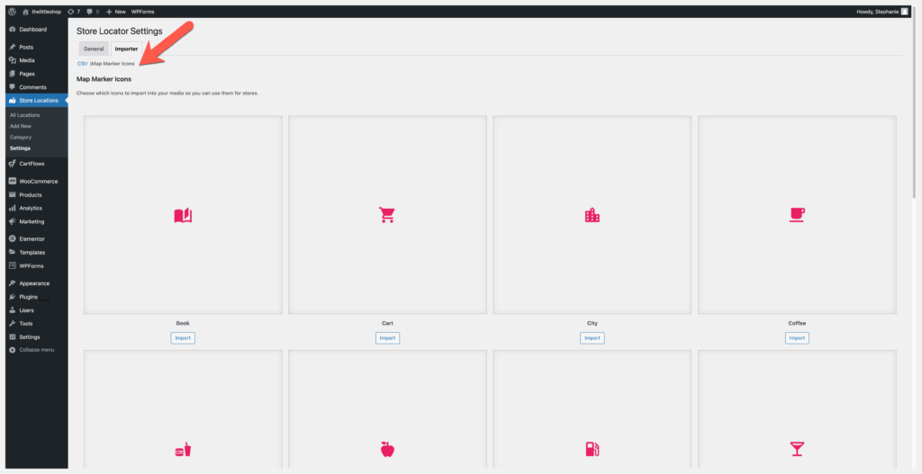 store locator map markers