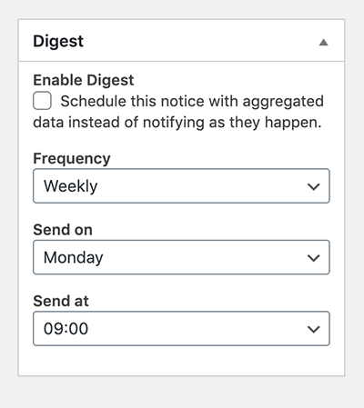 Advanced Notice Digest