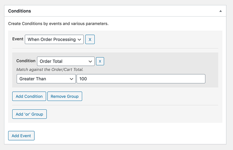 Example Advanced Notice Condition