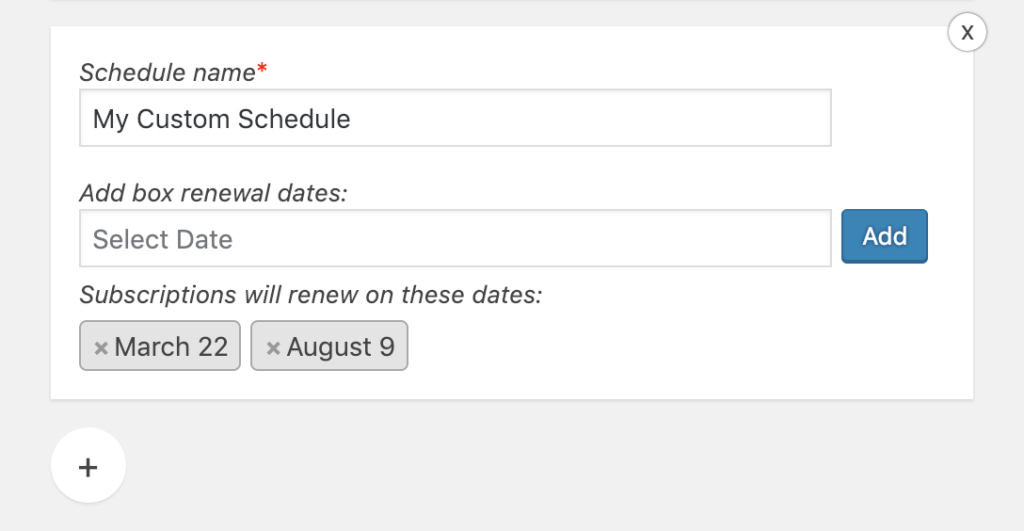 Custom Woocommerce subscription schedule