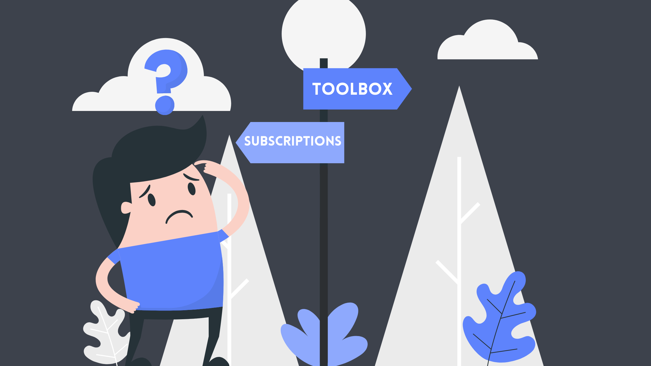 Cartoon man deciding which WooCommerce Plugin is best