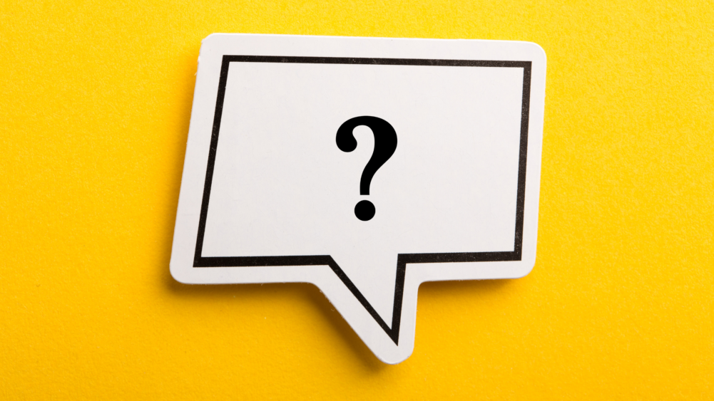 question mark on yellow background